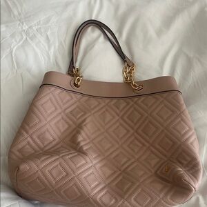 Tory Burch Tan Quilted Shoulder Bag